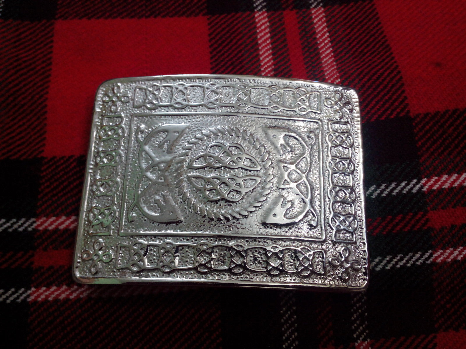 TC New Celtic Knot Kilt Belt Buckle Chrome Finish/kilt belt Buckle CELTIC knot