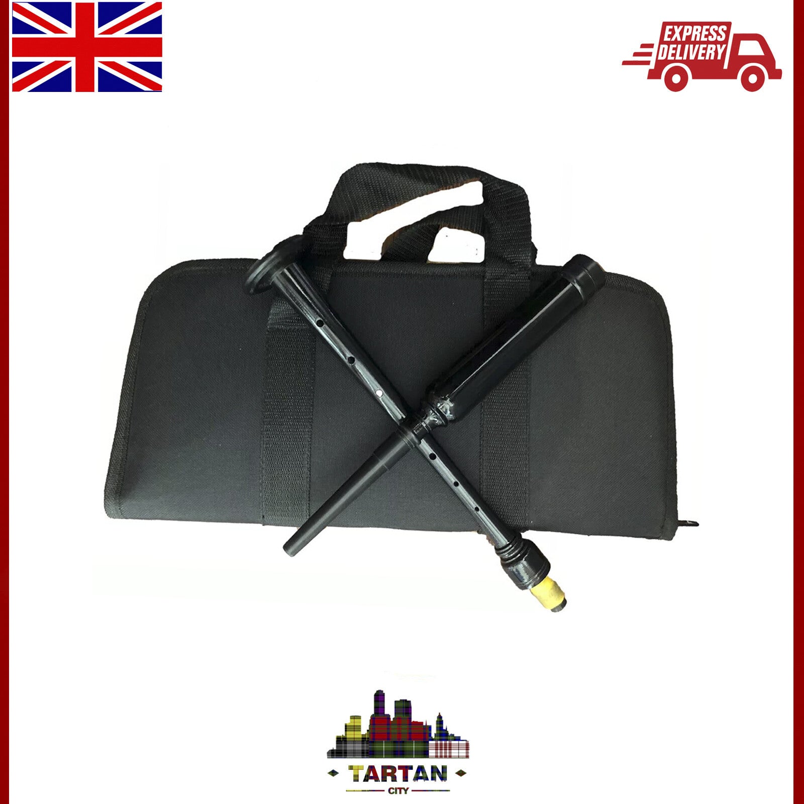 Wooden Bagpipe Practice Chanter – 4 Colors, Includes Reeds