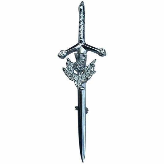Thistle Kilt Pin Highland Scottish Celtic Design Chrome Finish New Offer (5-20)