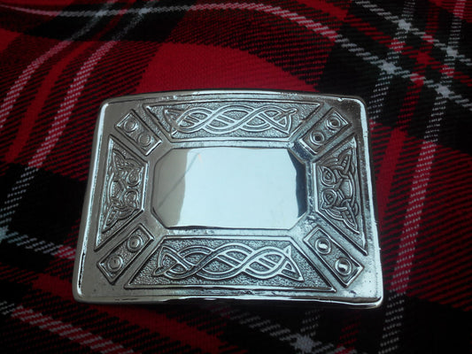 Scottish Celtic Design Kilt Belt Buckle/Highland CELTIC Line design kilt Buckle
