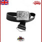 Men Premium Black Leather Kilt Belt – Celtic Thistle & Lion Buckle by Tartancity