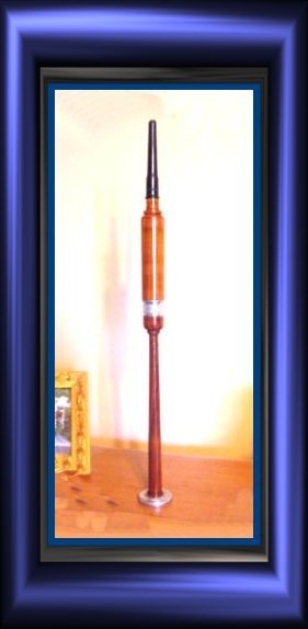 SCOTTISH BAGPIPE PRACTICE CHANTER Natural Rosewood NEW Engraved Mount & Sole