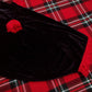 TC SCOTTISH GREAT HIGHLAND BAGPIPES BAG COVER BLACK VELVET & RED CORD/GAITA