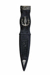 KILT HIGHLANDWEAR SAFETY SGIAN DUBH DUMMY PEWTER MOUNT THISTLE DESIGN ANTIQUE-Tc