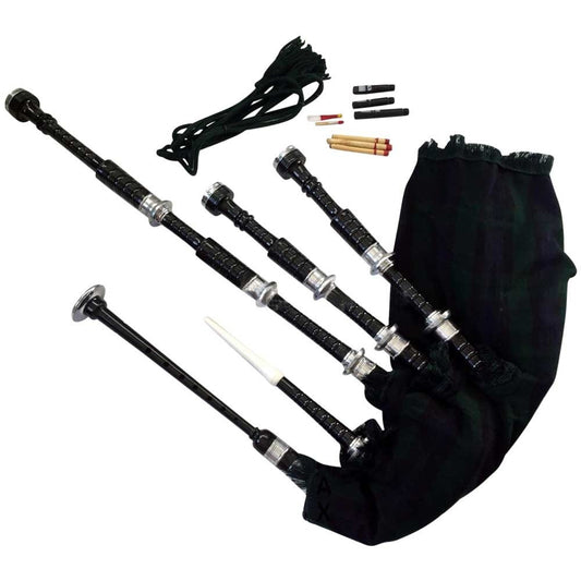 Bagpipes Black Rosewood Silver Mounts/Scottish Bagpipes/Highland bagpipes