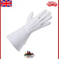 Leather Gloves Men Long Cuff Gauntlet Style for Piper Drummer Outfit
