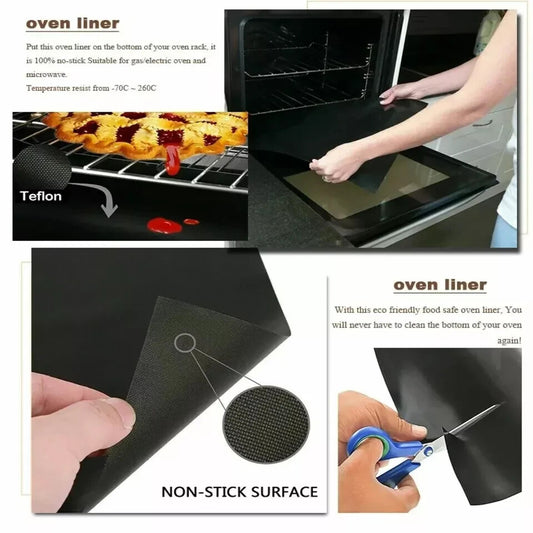 TC 3X OVEN LINER Sheet Mat Non Stick Reusable BBQ Cooker