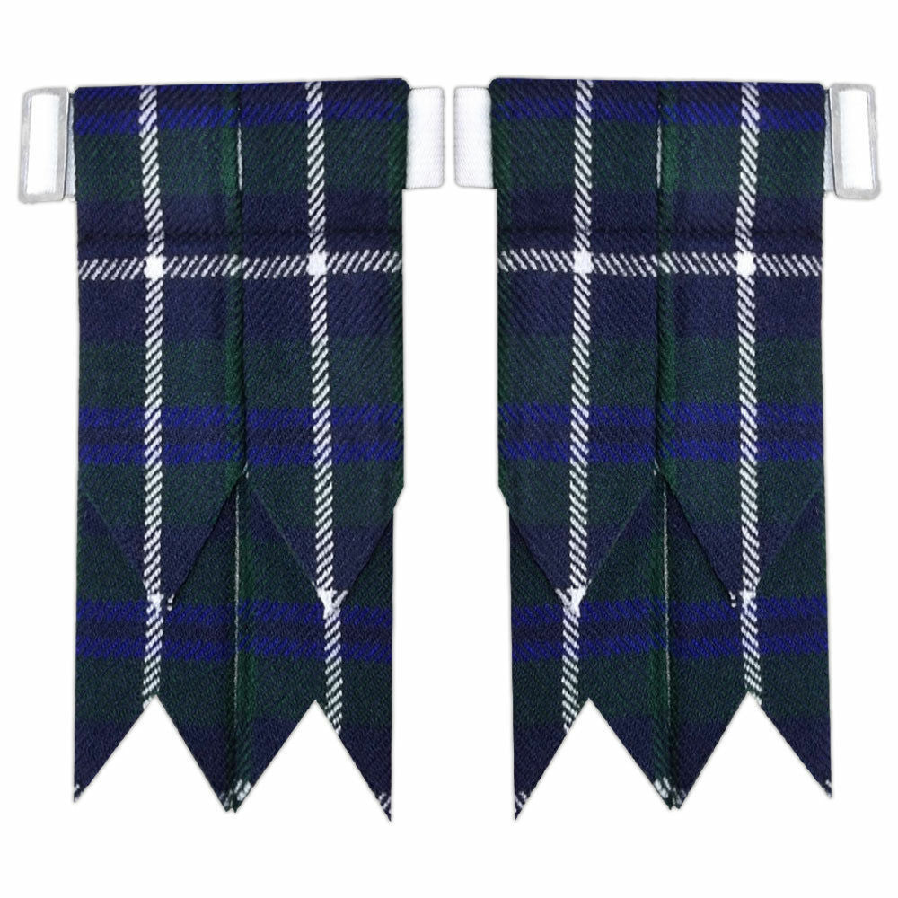TC Heavy Buckle/Scottish Douglas Tartan Kilt Flashes withKilt Hose Sock flashes