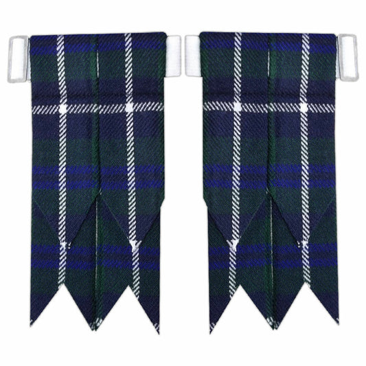 TC Heavy Buckle/Scottish Douglas Tartan Kilt Flashes withKilt Hose Sock flashes
