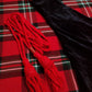 TC SCOTTISH GREAT HIGHLAND BAGPIPES BAG COVER BLACK VELVET & RED CORD/GAITA