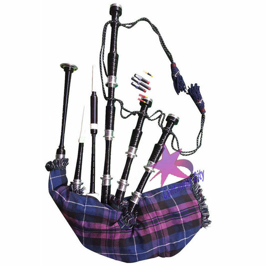 TC Scottish Great Highland Bagpipe Silver mount Rosewood Various Tartan Bagpipes