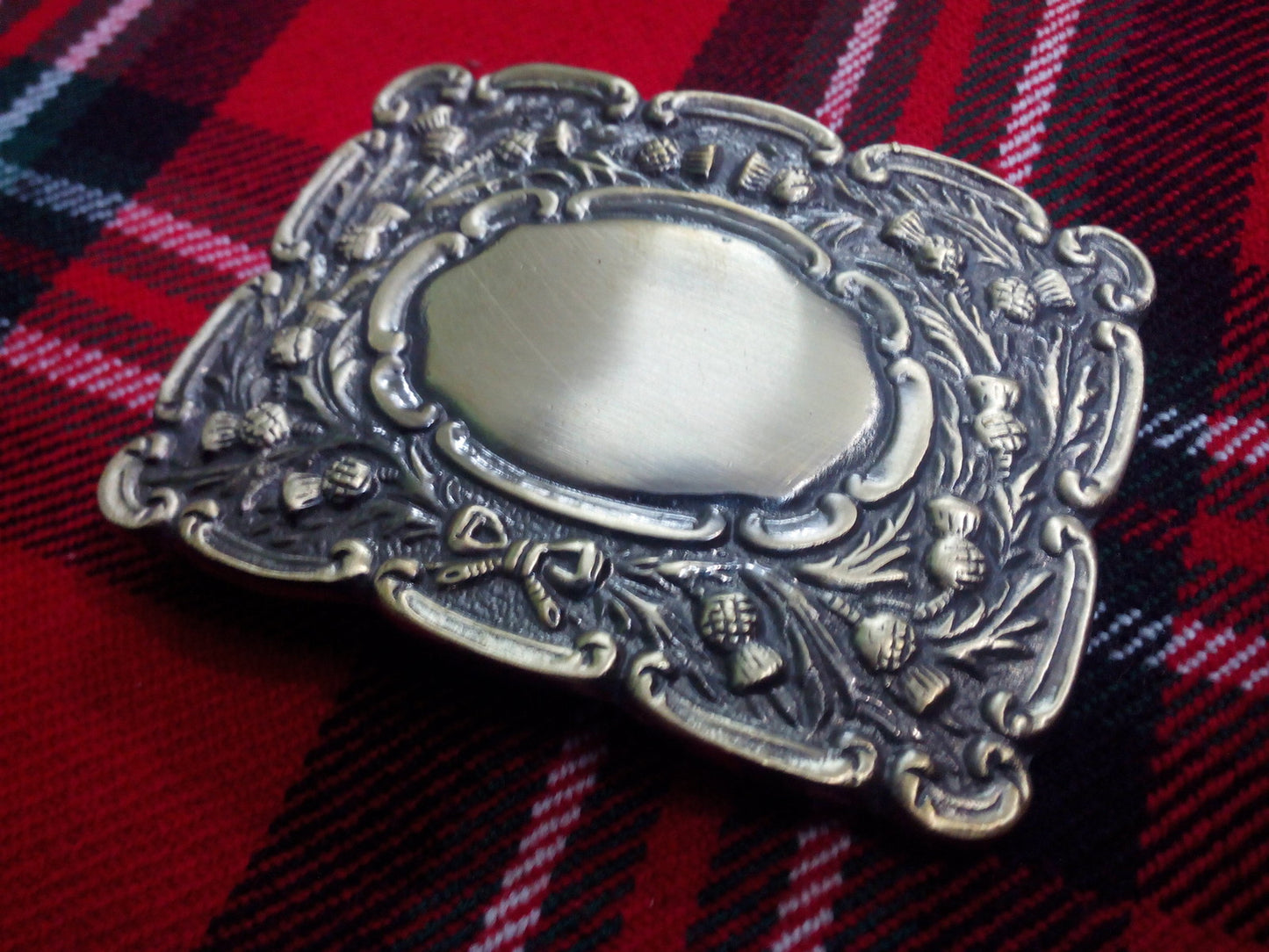 TC Men’s Thistle Matt Kilt Belt Buckle Antique Finish/kilt belt Buckle thistle