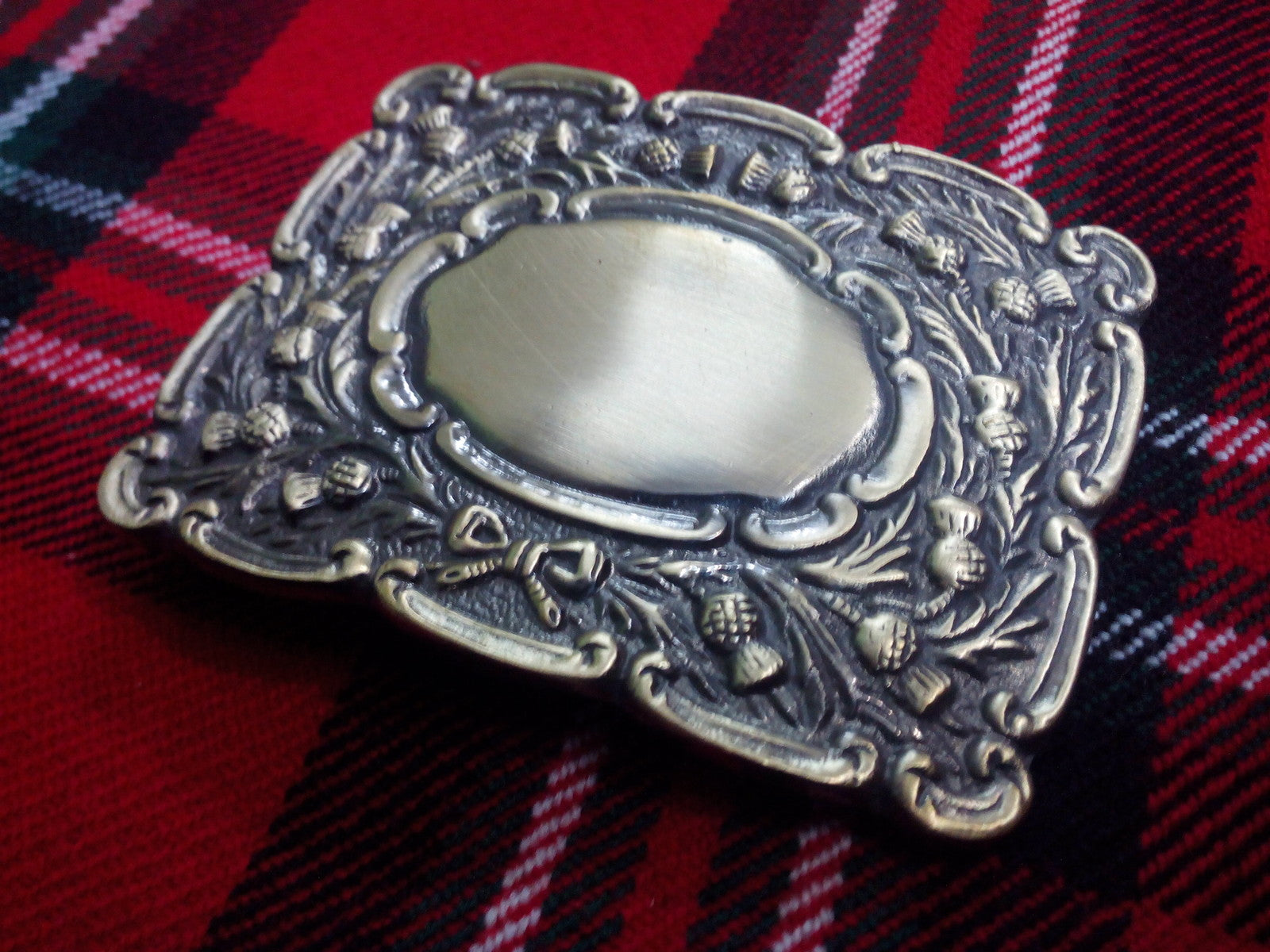 TC Men’s Thistle Matt Kilt Belt Buckle Antique Finish/kilt belt Buckle thistle