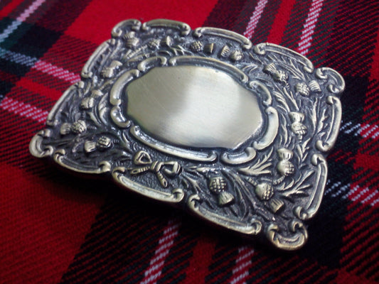 TC Men’s Thistle Matt Kilt Belt Buckle Antique Finish/kilt belt Buckle thistle