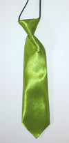 Boys Classic Satin Elastic Neck Tie for Wedding Prom Children School Kids tie