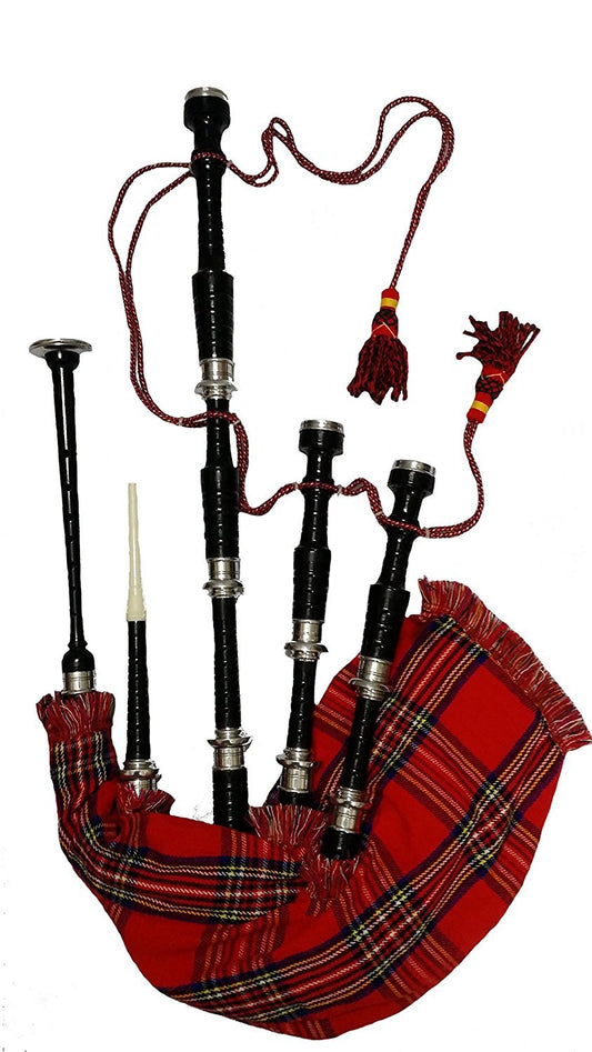 TC Full Size Scottish Bagpipe Rosewood Black Finish Available In Various Tartan