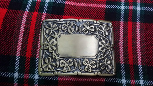 TC Mens Deluxe Thistle Design Kilt Belt Buckle Antique Finish/kilt belt Buckles