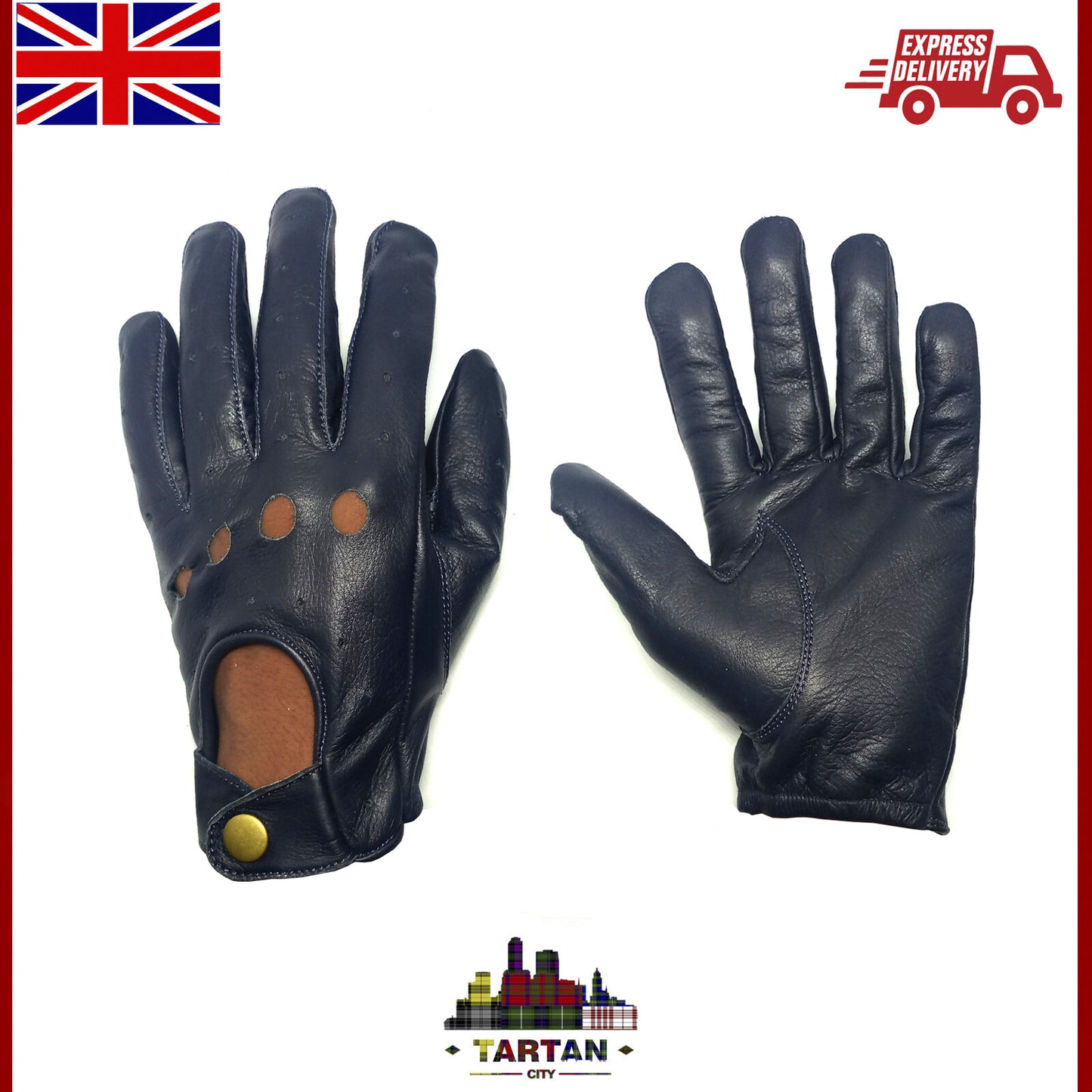 TC Men Driving Gloves Classical Retro Genuine Soft Leather Riding Gloves Vintage