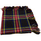 Men’s Kilt Fly Plaids Black Stewart Tartan 48"X 48"/black stewart Plaid