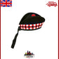 Authentic Black TC Glengarry Hat – 100% Pure Wool, Triple Diced Scottish Piper