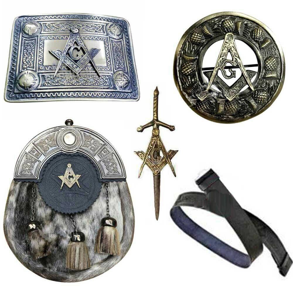 New Kilt Outfit Full Dress Sporran Kilts Belt Buckle Brooch & Pin Various Design
