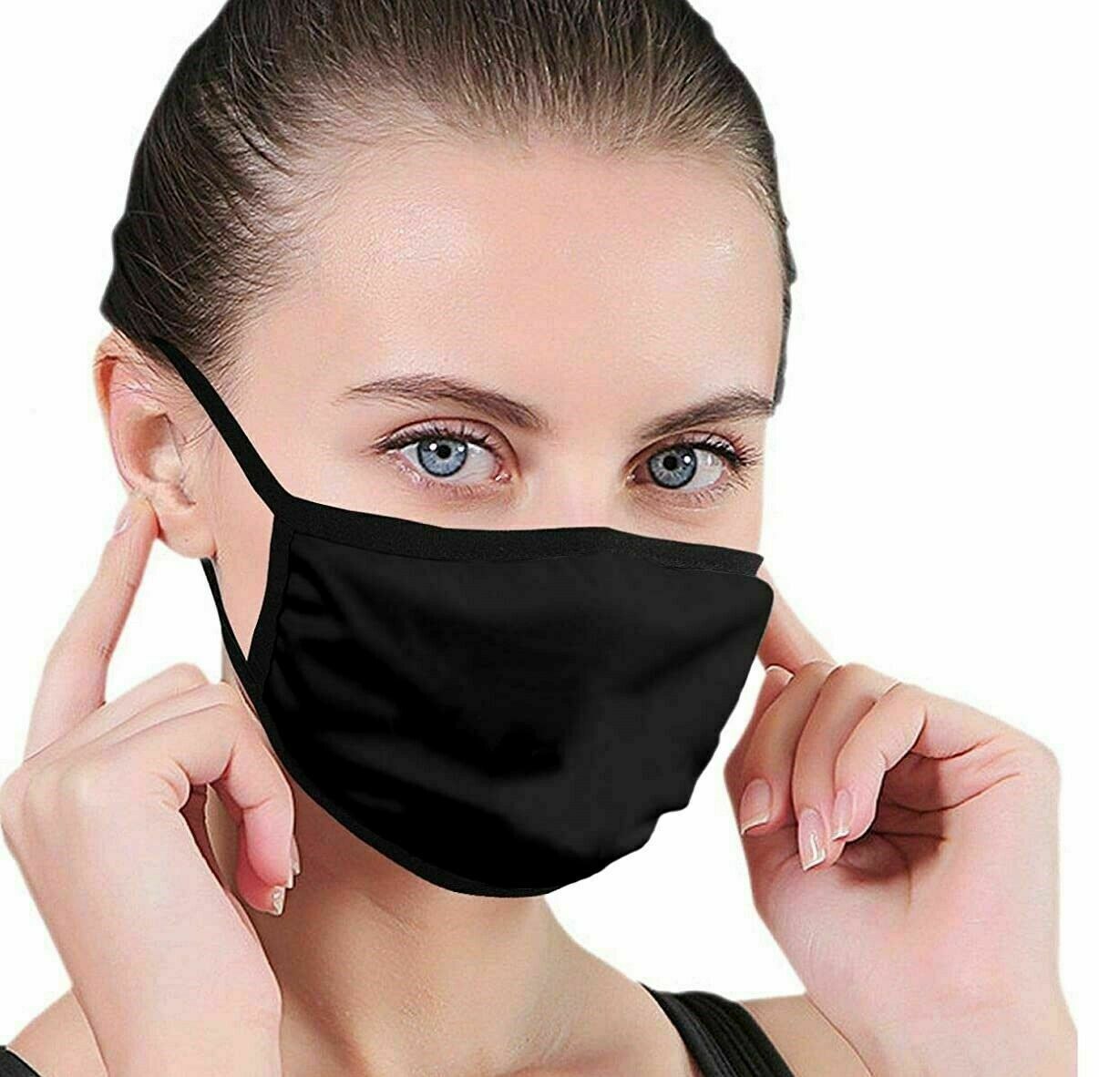 FACE MASK PREMIUM Cotton Reusable Washable Mouth Cover 3 Layers Adult Kids-TC