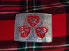 TC Men’s Kilt Belt Buckle Irish Shamrock Red Color/Irish Shamrock Kilt Buckle
