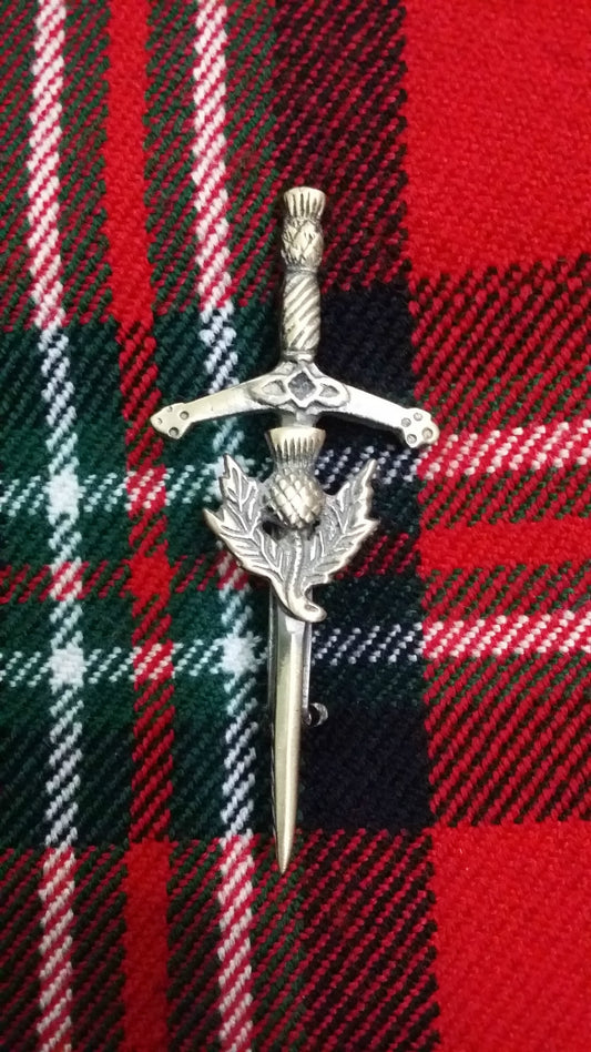 TC New Thistle Hilt Kilt Pin Antique Finish 3.5"/Boys,Child kilt Pins antique