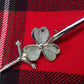 T C Irish Shamrock Kilt PIN Chrome Finish/irish shamrock kilt pin/kilt