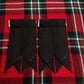 Kilt Sock Flashes Black Plain Tartan/Scottish black plain