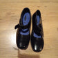 TC GIRLS BLACK SCHOOL SHOES - STRAP FORMAL PUMPS KIDS COMFORTABLE EASY FASTEN