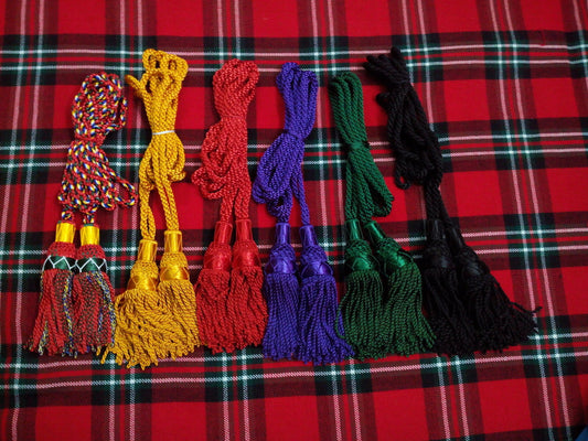 HIGHLAND GREAT SCOTTISH SILK BAGPIPE CORD DIFFERENT COLOR/BAGPIPE DRONE