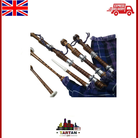 Pride of Scotland Tartan with Rosewood and Silver Detailing by Tartancity