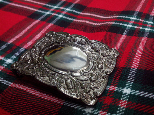 TC Men’s Kilt Belt Buckle Thistle Matt Antique Finish/Thistle Kilt belt Buckles