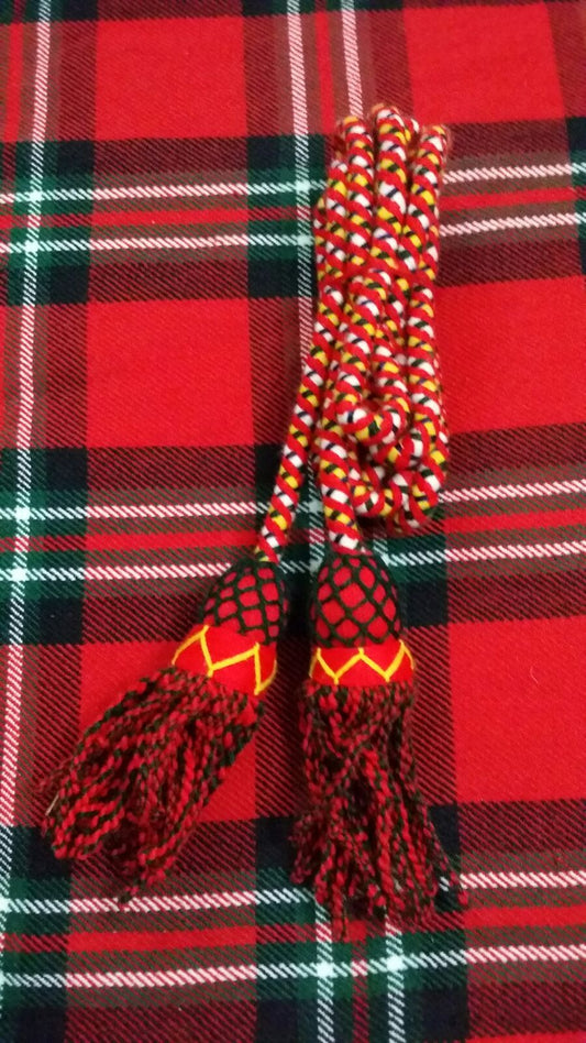 TC ARMY BUGLE WOOL CORD MULTI COLOR/BRASS BUGLE CORD WOOL RED,BLACK,YELLOW,WHITE