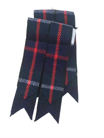 Kilt Hose Flashes Various Colours Tartans/Highland Kilt Sock Flashes Pointed