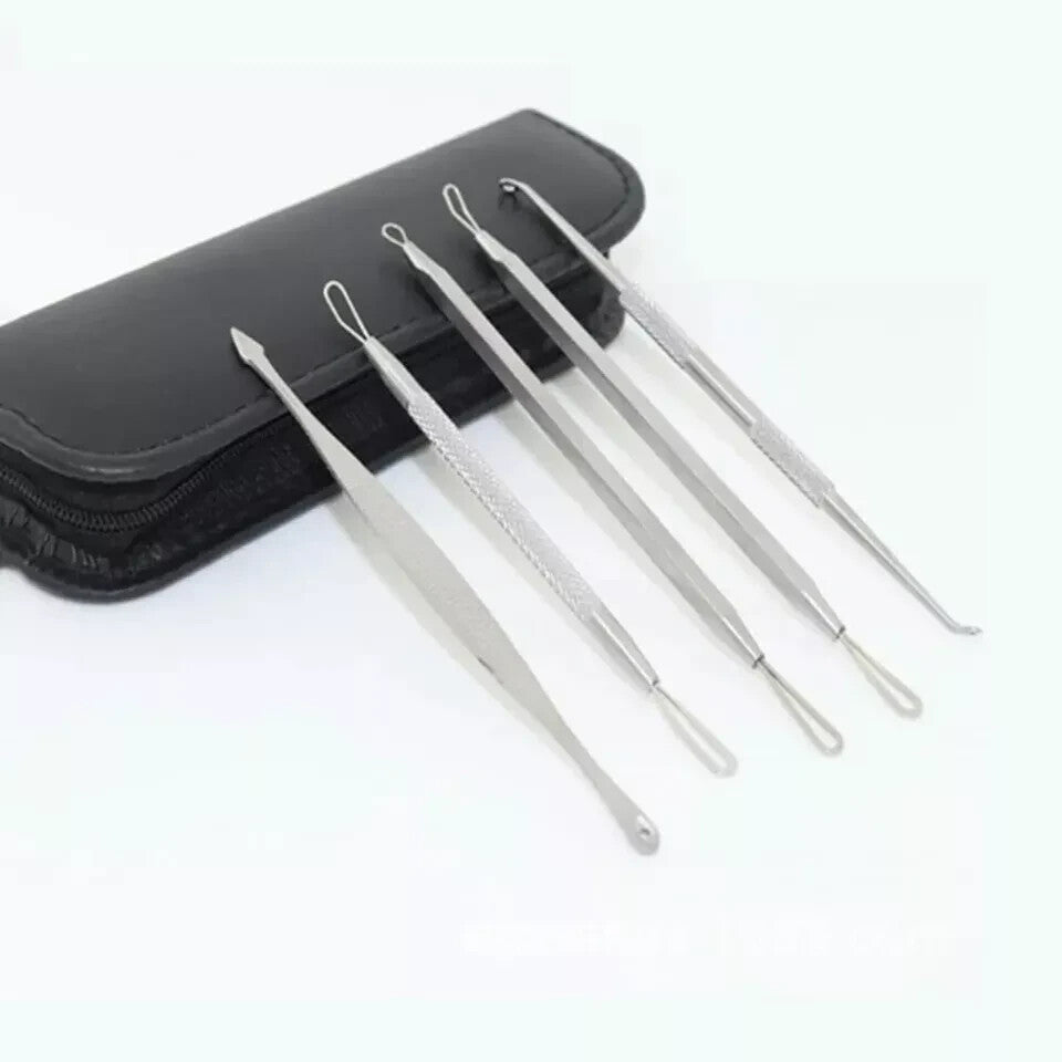 TC Blackhead Pimple Remover Comedone Spot Acne Extractor Kit Popper Tools