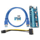 6 pcs 1x To 16x Extender Riser USB 3.0 Power Cable Bitcoin Card Adapter PCI-E