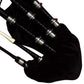Scottish Great Highland Rose Wood Bagpipes Black Color Silver Mounts Plain/Gaita