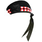 GLENGARRY TRIPLE DICED HAT SCOTTISH PIPER HAT 100% PURE WOOL BLACK -TC