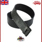 " TC en Relief Cuir Noir Ceinture Kilt - Celtique/Chardon/Maçonnique "
