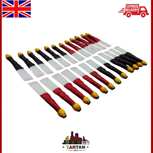 24pcs Bagpipe Practice Chanter Reeds Red & Black Hemp Synthetic Highland Set