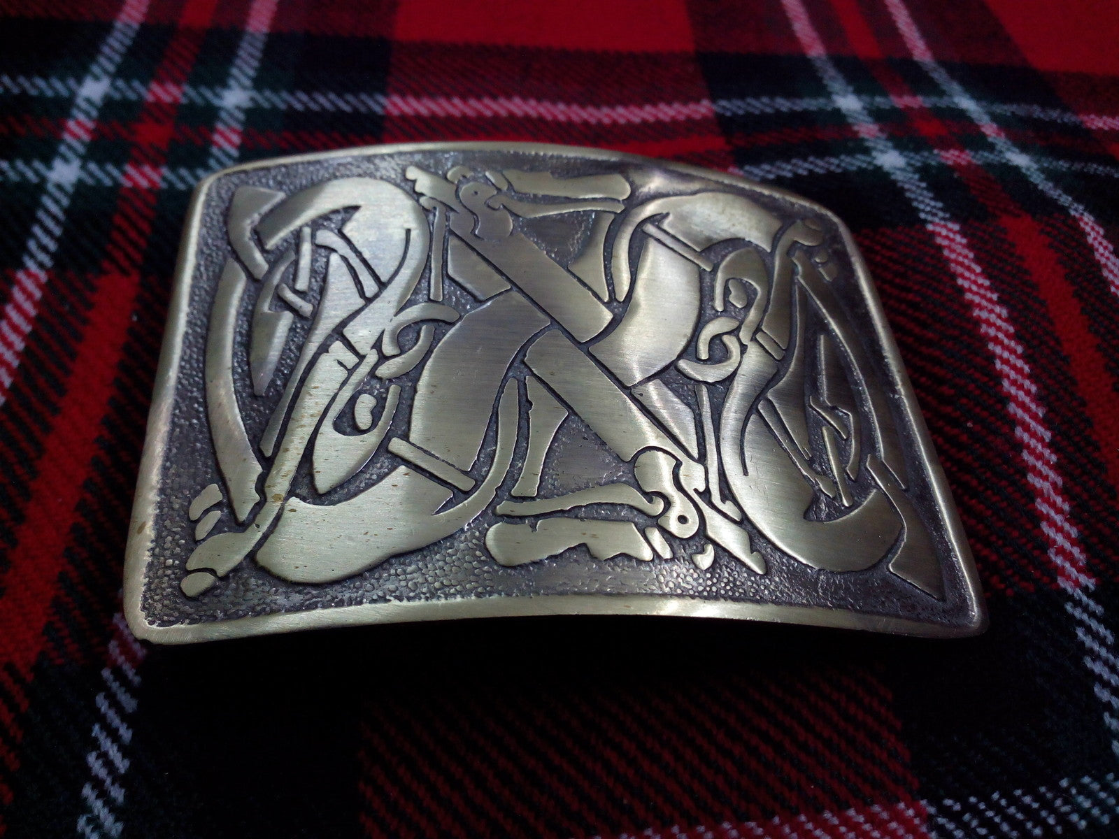 TC Celtic Kilt Belt Buckle Brass Antique Finish/kilt belt Buckle Celtic Pattern
