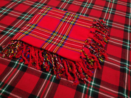 Men’s Kilt Fly Plaid Royal Stewart Tartan/royal stewart Kilt Fly Plaids 48"X 48"