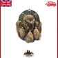 Full Dress TC Scottish Kilt Sporran - Celtic Cantle, Chrome Finish & Fur