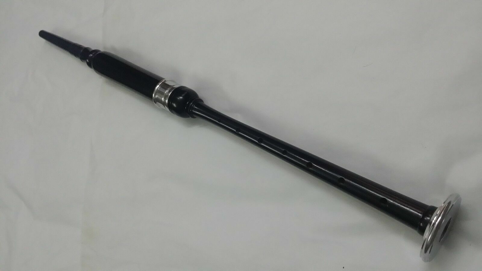 TC Great Highland Bagpipes Practice Chanter Rosewood Black Silver Mounts+3 Reeds