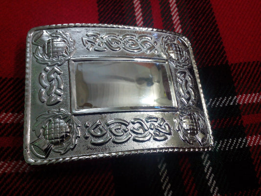 TC Deluxe Thistle Design Kilt Belt Buckle/Scottish Highland Thistle Kilt Buckles