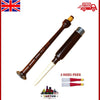 New Rosewood Bagpipe Practice Chanter - Silver Mounts & Reed Fitting