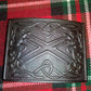 TC Men’s Kilt Belt Buckle Jet Black Finish Saltire Lion Rampant,Thistle Knot