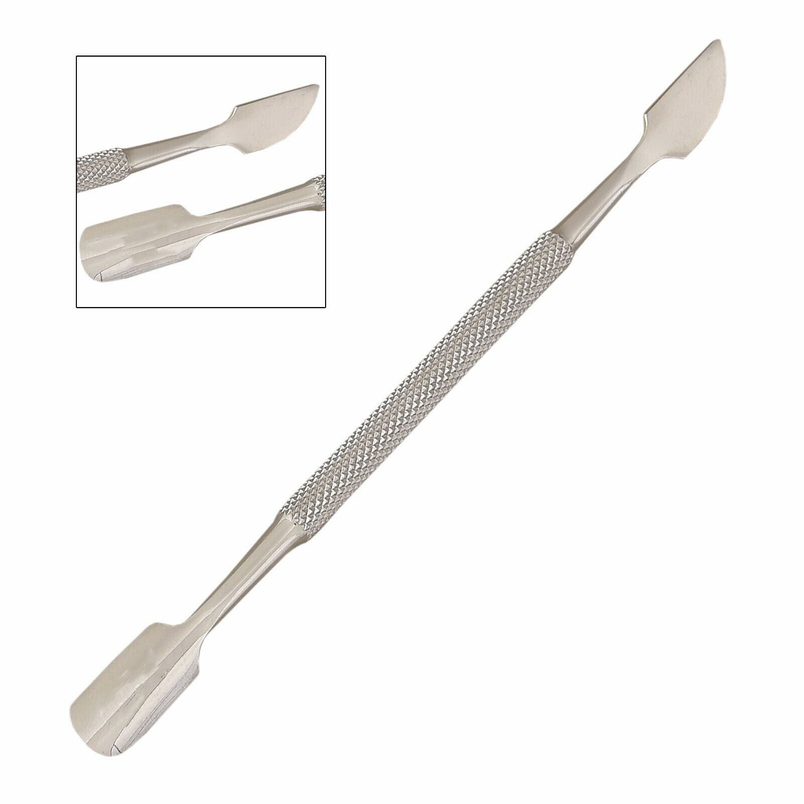 Cuticle Pusher Spoon Manicure Nail Pusher Scraper Remover Stainless Steel-Tc